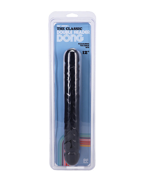 Doc Johnson Double Header Dong Flexible Veined Shaft Dual-Ended Design for Couples and Solo Play