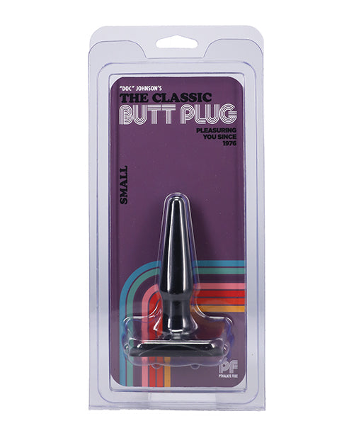 Doc Johnson Butt Plug Small Black Tear-Drop Shape Flared Base for Beginner Anal Play