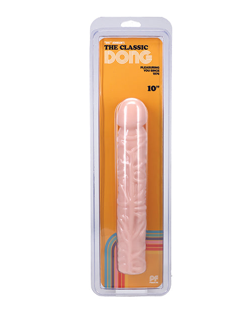 Doc Johnson Classic 10 Inch Dong with Realistic Veined Shaft and Flexible Design for Full Sensation