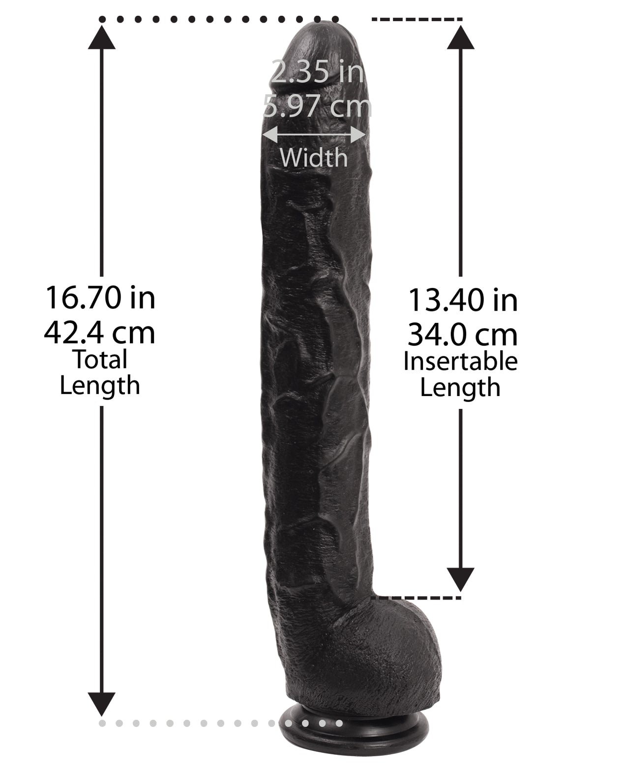 Doc Johnson Black Rambone Extra-Large Realistic Dong