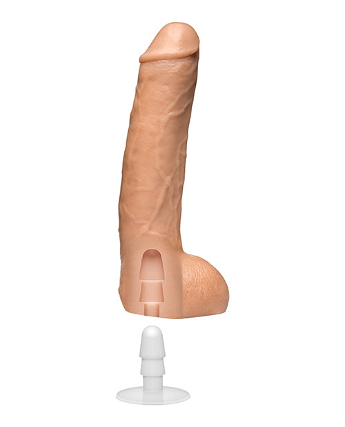 John Holmes Realistic Cock Dildo with Suction Base and Storage Pouch