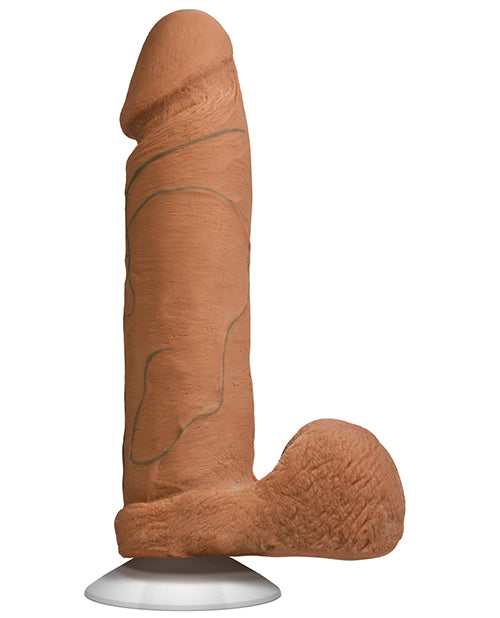Realistic 8-Inch Dual-Density Dildo with Suction Base – Brown
