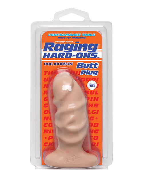 Raging Hard Ons Anal Product Realistic Veined Butt Plug with Flat Base for Beginner Anal Play