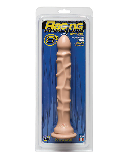 Raging Hard Ons Dong Slimline 8-inch Realistic Texture Suction Cup for Comfortable Anal Play