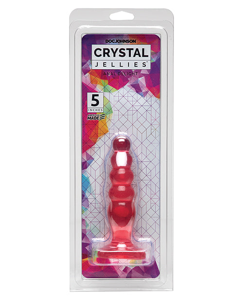 Crystal Jellies Anal Plug Graduated Bubbled Tiers Phthalate-Free Material for Comfortable Anal Stimulation
