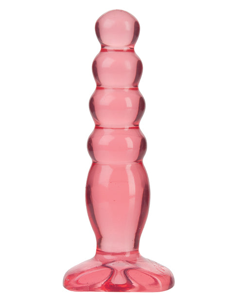 Crystal Jellies 5" Graduated Anal Plug with Bubbled Tiers – Pink