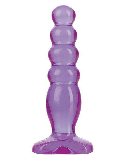 Crystal Jellies 5" Purple Anal Plug with Graduated Bubbles