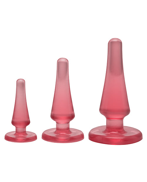 Crystal Jellies Anal Initiation Kit in Pink with Progressive Sizes