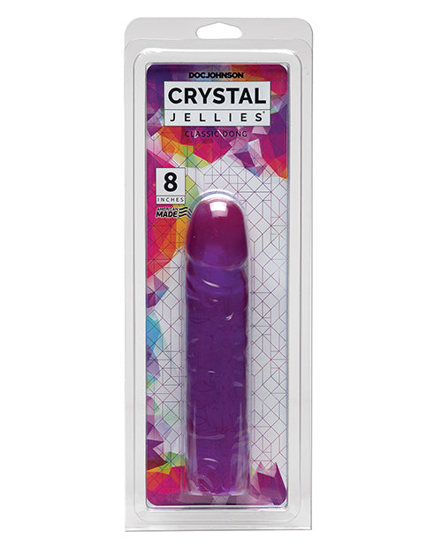 Crystal Jellies dildo flexible purple veiny texture body-safe PVC for lifelike intimate pleasure