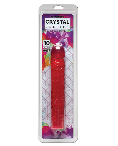 Crystal Jellies Dildo Flexible Pink Veiny Texture Phthalate-Free for Realistic Sensation Pleasure