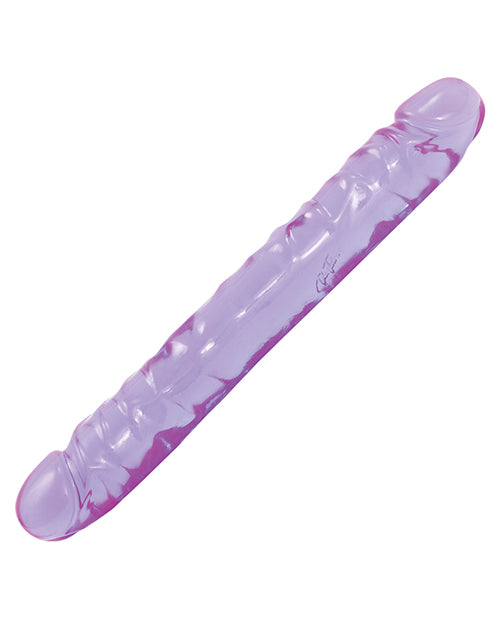 Crystal Jellies 12-Inch Jr. Double Dong in Purple with Flexible Dual-Ended Design