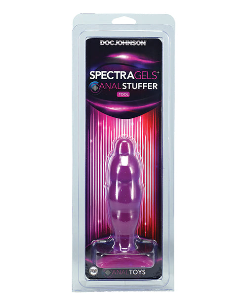 Spectra Gels Anal Stuffer Purple Graduated Bubble Probe with Suction Cup Base for Anal Play Comfort