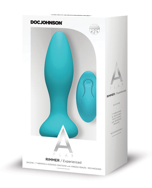 A-Play Anal Plug Rechargeable Silicone Remote Control with Rotating Ridges for Intense Anal Stimulation