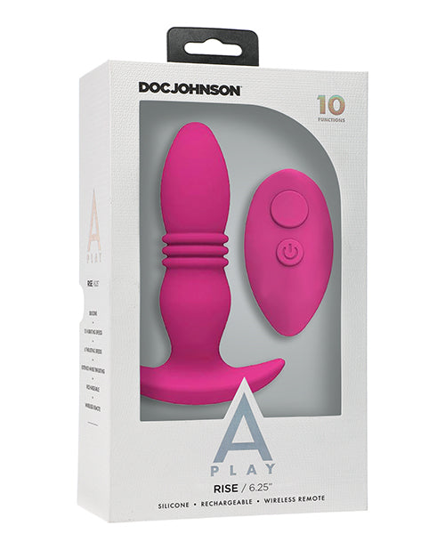 A-Play Silicone Anal Plug with Thrusting Motion and Wireless Remote for Enhanced Anal Pleasure
