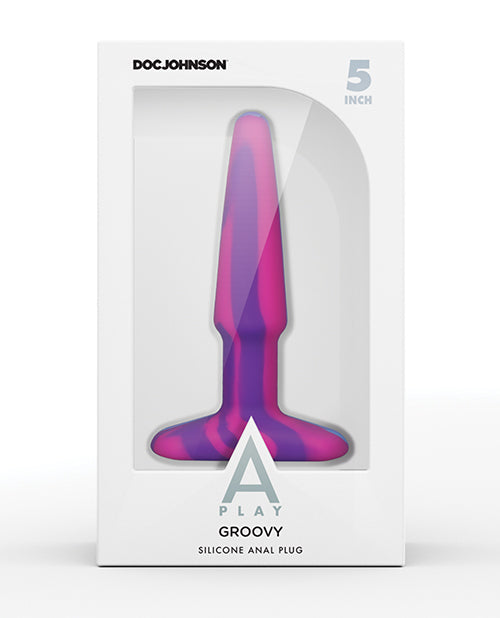 A-Play Anal Products Multicolor Silicone Anal Plug with Tapered Tip and Wide Base for Comfortable Use