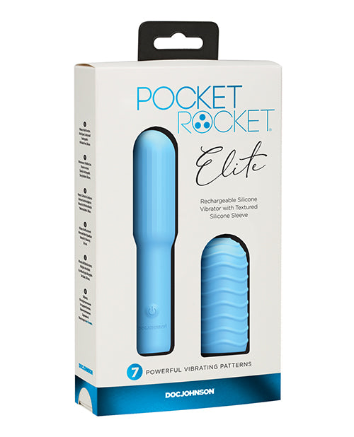 Pocket Rocket Stimulators Rechargeable Silicone Mini Stimulator Textured Sleeve for Discreet Sensations