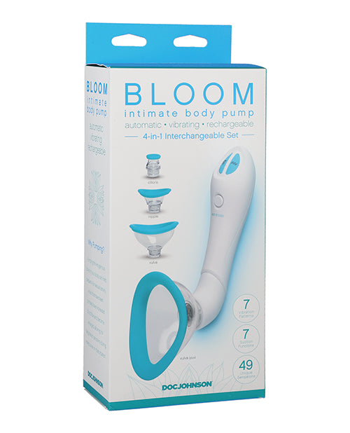 Bloom Stimulators Automatic Vibrating Suction Pump with Interchangeable Silicone Heads for Versatile Body Stimulation