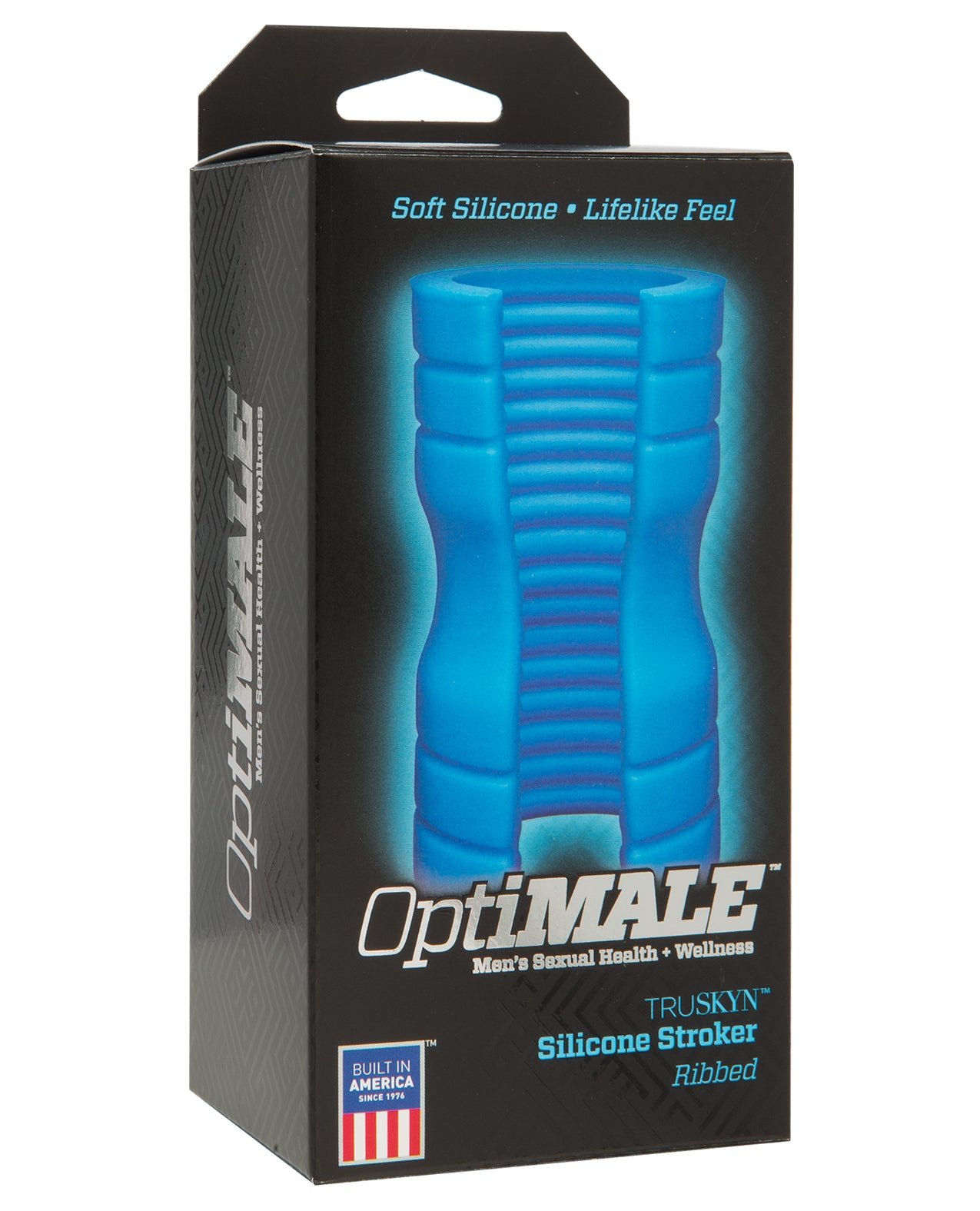 OptiMale Stroker Silicone Masturbator Ribbed Texture Non-Anatomical Design for Discreet Solo Pleasure