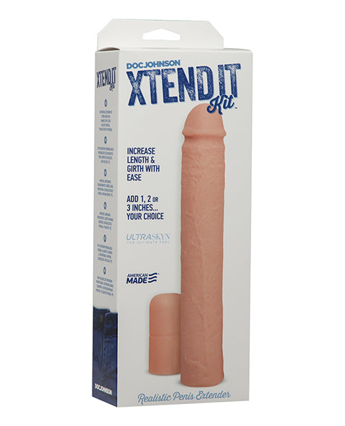 Xtend It Penis Enhancement Kit ULTRASKYN Customizable Sleeve White for Enhanced Pleasure