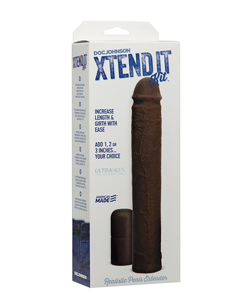 Xtend It Penis Enhancement Black Extension Sleeve with Adjustable Length and Body-Safe Material for Personalized Enhancement