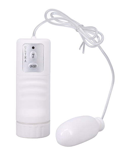 White Nights 7-Speed Bullet & Controller Stimulator in Soft White
