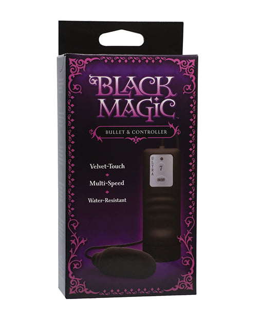 Black Magic Stimulator Bullet with 7 Vibration Speeds and Soft Coating for Versatile Pleasure