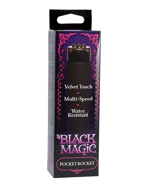 Black Magic Vibrator Pocket Rocket Waterproof Velvet Touch for Discreet Stimulation