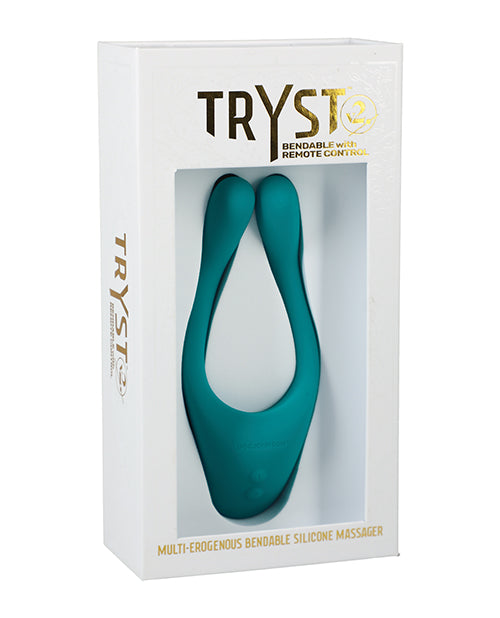 Tryst Stimulator Bendable Multi-Zone Massager Wireless Remote in Teal for Custom Intimate Stimulation