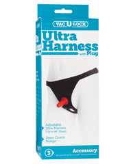 Vac-U-Lock Strap-On Harness with Adjustable Waist and Vac-U-Lock Plug for Secure Unisex Pleasure