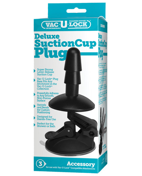 Vac-U-lock Suction Cup Plug Adjustable Locking Mechanism Compatible Dildo Accessory for Hands-Free Use