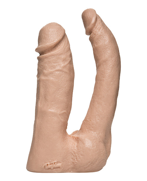 Vac-U-Lock Double Penetrator White Strap-On with Dual Attachments