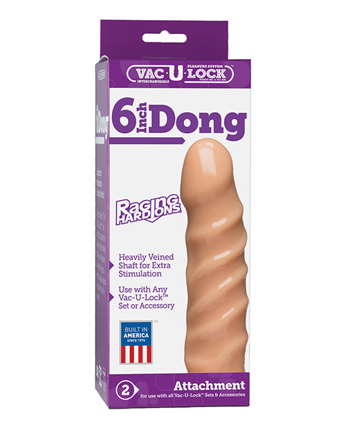 Vac-U-Lock Strap On Realistic Dong Veined Texture Firm Rubber for Enhanced Harness Play