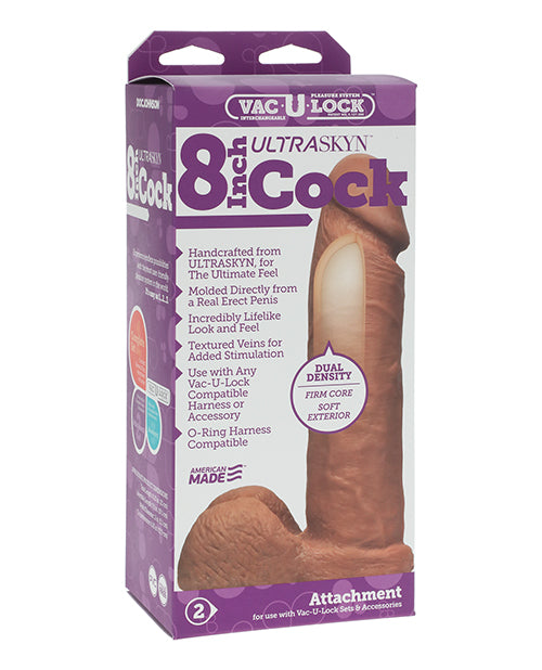 Vac-U-Lock Strap-On Attachment Realistic 8 Inch ULTRASKYN Dual-Density Design for Authentic Pleasure