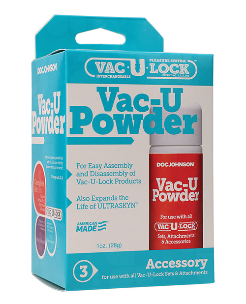 Vac-U-lock Strap On Powder Talc-Free Formula Smooth Attachment for Easy Use with Vac-U-Lock Accessories