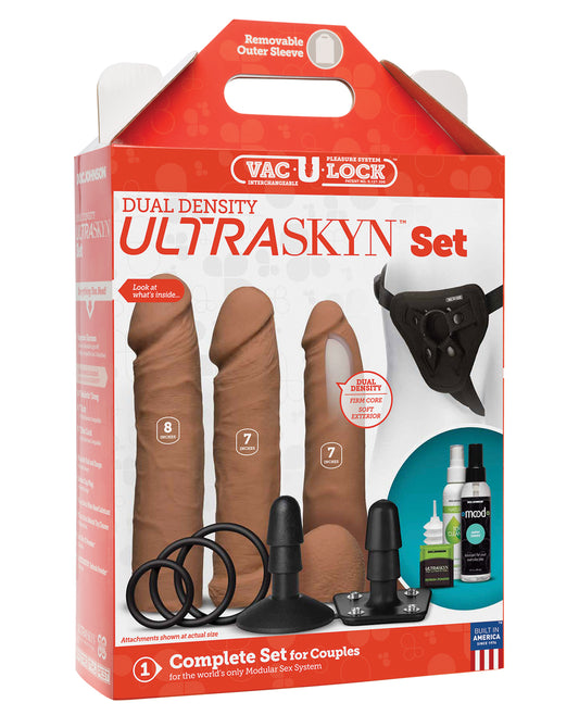 Vac-U-lock Dongs & Dildos Dual Density ULTRASKYN Attachments Adjustable Harness for Realistic Strap-On Play
