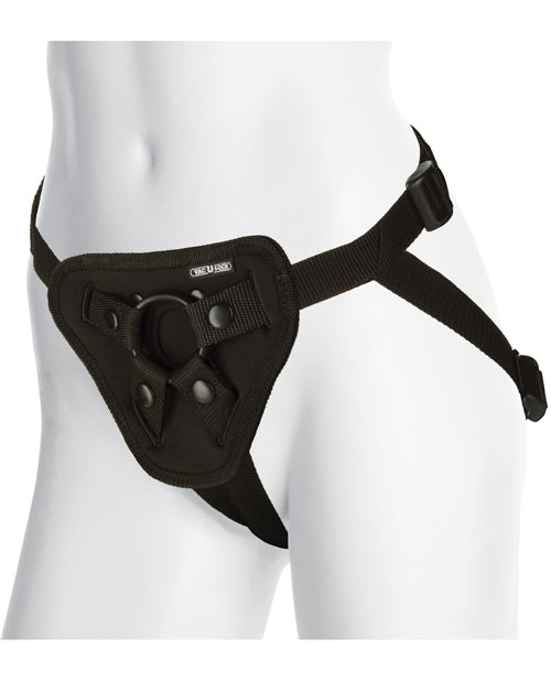 Vac-U-Lock Black Neoprene Strap-On Harness with Adjustable Fit