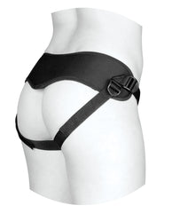 Vac-U-Lock Supreme Harness with Vibrating Plug – Black Strap-On System