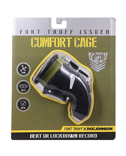 Fort Troff Chastity Cage Flexible Silicone EZ Adjust Lock for Secure Comfort and Restraint