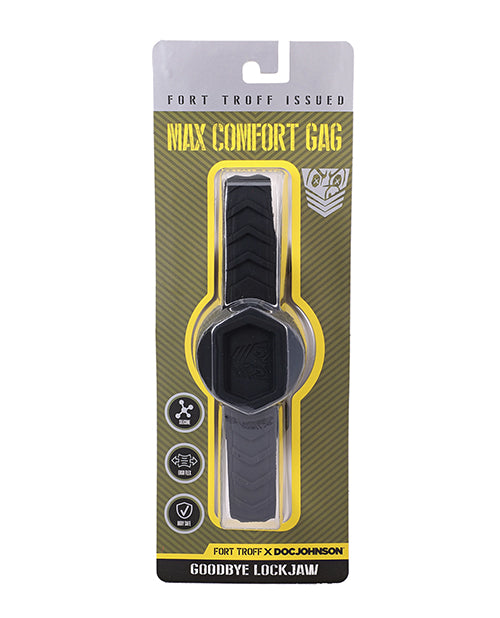 Fort Troff Silicone Gag with Adjustable Strap and Flexible Fins for Comfortable Restraint Sessions