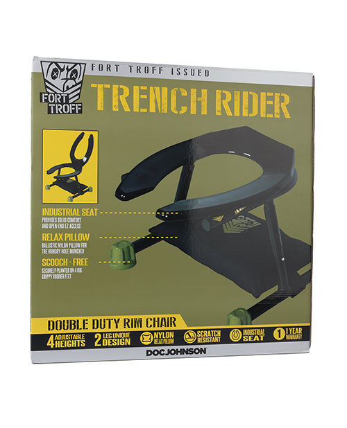 Fort Troff Sex Stool with Industrial Seat and Ballistic Nylon Pillow for Adjustable Comfort and Intimate Access