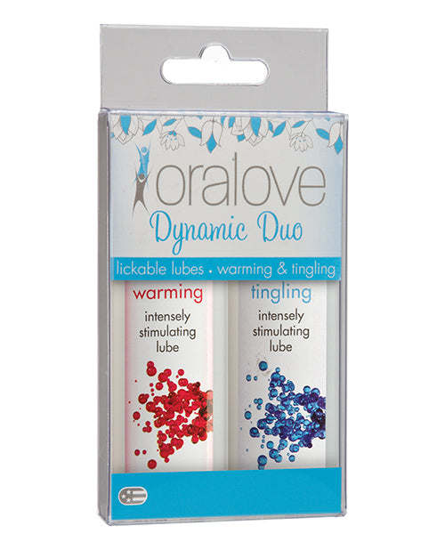 Oralove Lubricants Flavored Duo Warming Tingling Formulas for Enhanced Oral Play