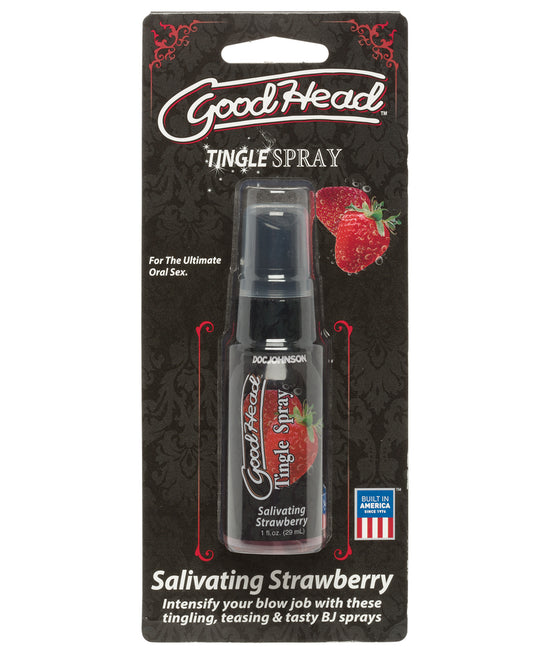 GoodHead Sexual Enhancer Tingle Spray Salivating Strawberry Flavor for Lickable Intimate Enjoyment