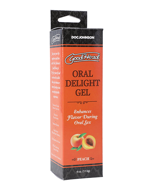 GoodHead Oral Delight Gel Peach Edible Formula Body-Safe Enhancer for Pleasurable Intimate Oral Play