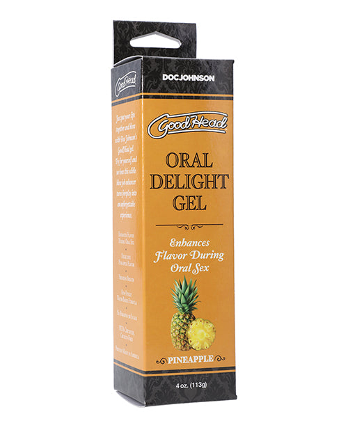 GoodHead Sexual Enhancer Edible Pineapple Oral Delight Gel 4 oz Bottle for Enhanced Foreplay