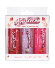 GoodHead Warming Oral Delight Gel Pack - 2 oz Strawberry/Vanilla Cupcake/Chocolate Cherry