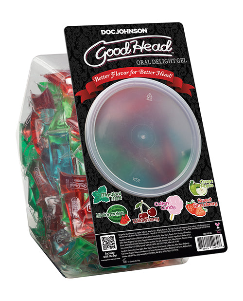 GoodHead Oral Sex Gel Pillow Packs Assorted Flavors Bowl for Enhanced Intimate Variety