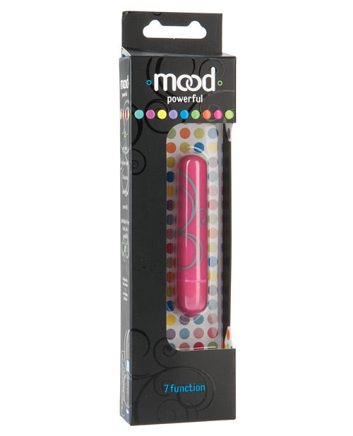 Mood Bullet Stimulator with 7 Vibrations Whisper-Quiet Pink Design for Discreet Pleasure