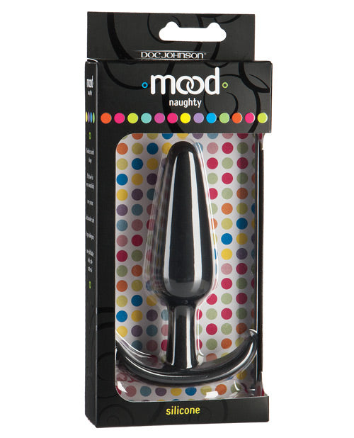 Mood Anal Products Silicone Butt Plug Set Velvet-Touch Black for Comfortable Anal Play