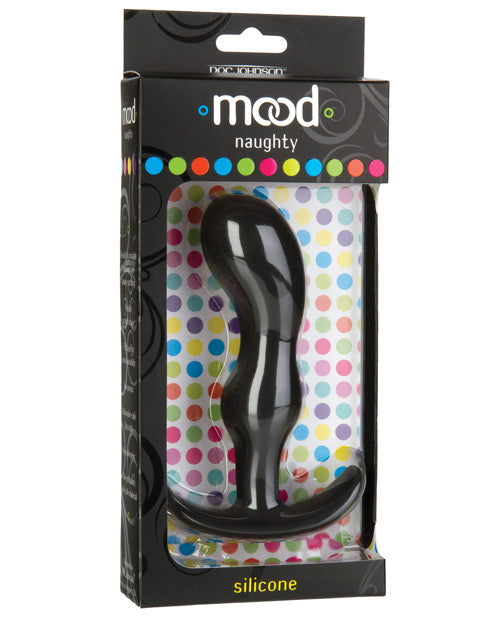 Mood silicone butt plug velvet-touch curved base large size for comfortable anal play