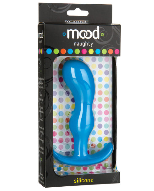 Mood Anal Products Large Velvet-Touch Silicone Butt Plug with Curved Base for Comfortable Anal Play